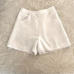 Bebe High Waisted White Shorts Sz 4